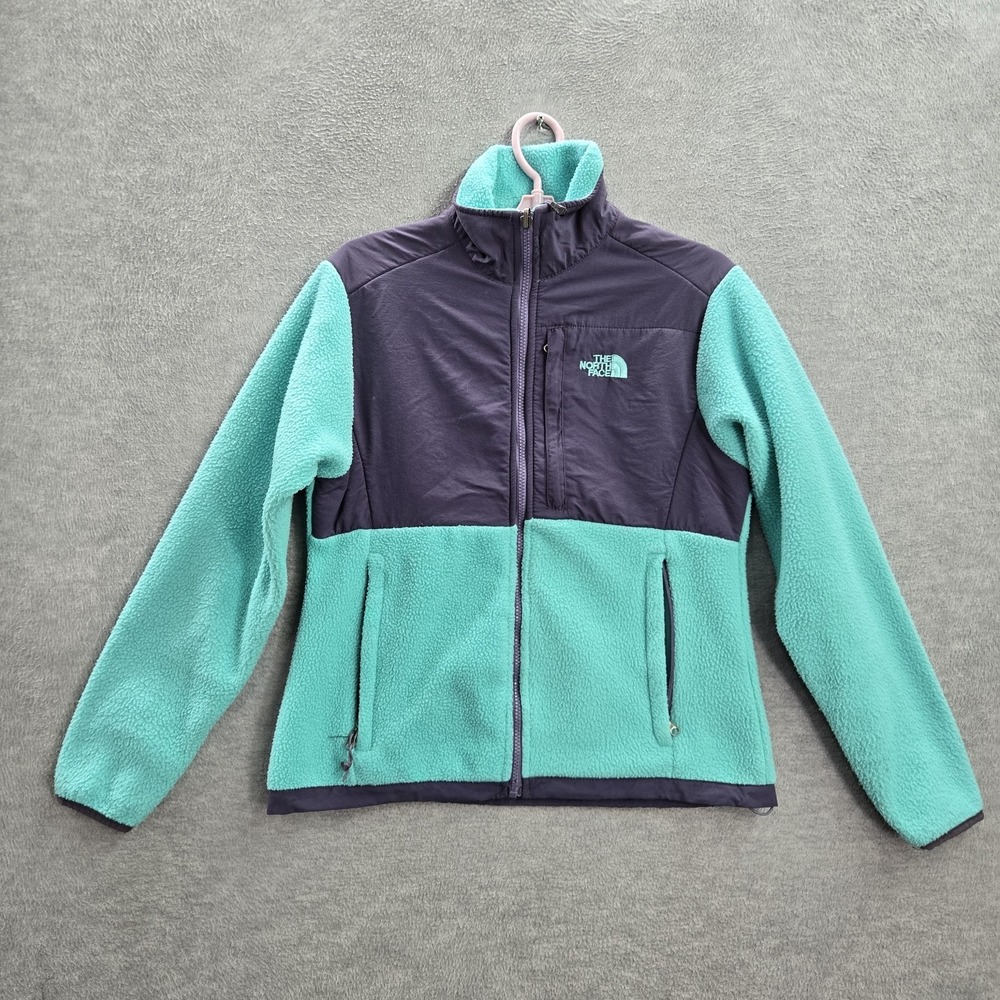 The North Face Women Jacket M Teal Nylon Polyester Recycled‎ Logo Embroidery